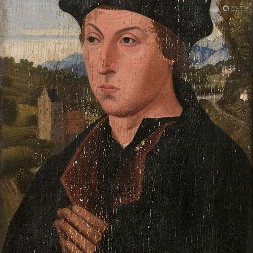 Dans le goût de Joos VAN CLEVE Portrait d'homme Panneau de c...