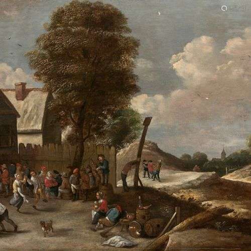 Dans le goût de TENIERS Danse paysanne Panneau de chêne parq...