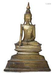 A Burmese copper alloy Buddha Shakyamuni, Shan State, 18th c...