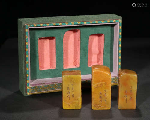 CHANG SHUO MARK TIANHUANG STONE SEALS SET