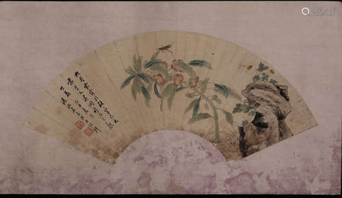 FLOWER PATTERN PAINTING FAN