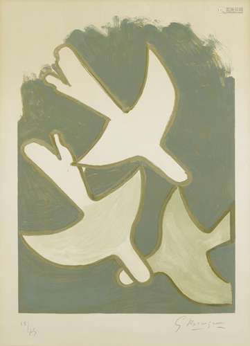 Georges Braque (1882-1963); Les oiseaux blancs;