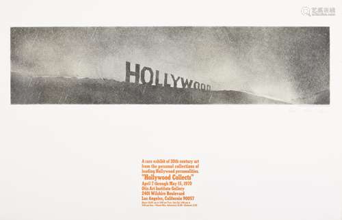 Ed Ruscha (born 1937); Hollywood in the Rain, from Hollywood...