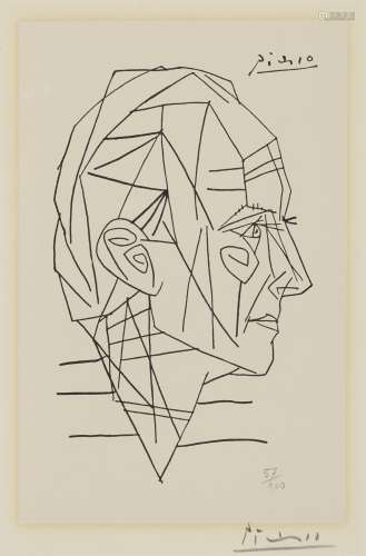 After Pablo Picasso (1881-1973); Portrait de Paul Eluard (Po...