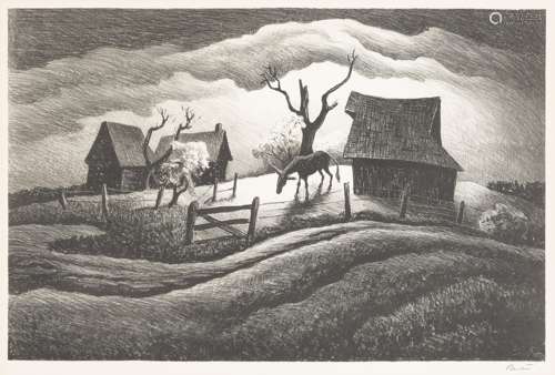 Thomas Hart Benton (1889-1975); Rainy Day;