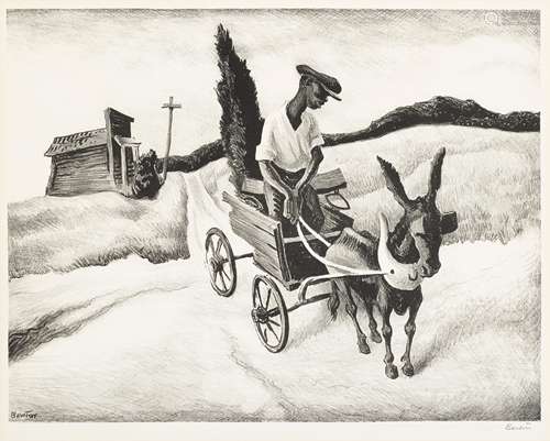 Thomas Hart Benton (1889-1975); Lonesome Road;