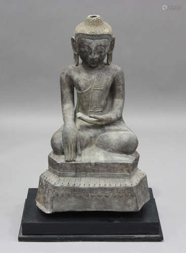 A Burmese lacquer figure of Buddha, probably 18th century, m...