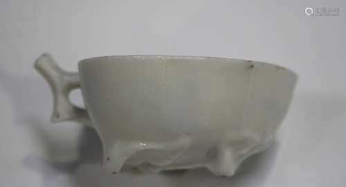 A Chinese blanc-de-Chine porcelain wine cup, Kangxi period, ...