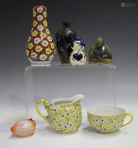 A small group of Chinese and Japanese ceramics and works of ...