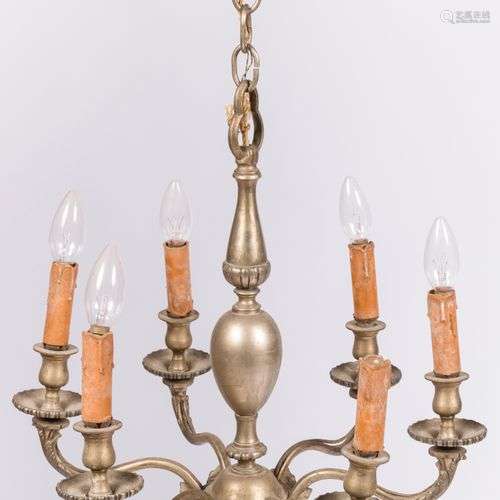 A (6) light chandelier/ pendant lamp, Dutch, 20th century.