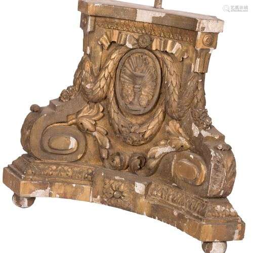 A carved capital originating from a pilaster, late 19th cent...