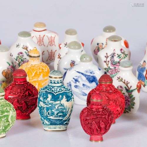 A lot miscellaneous snuff bottles, China, 20th century.