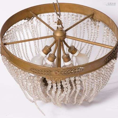 An Empire-style basket chandelier, France, 20th century.