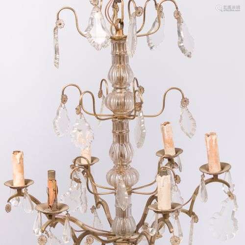 A Louis XV-style pendant lamp/ chandelier, 20th century.