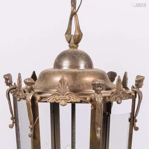 A copper lantern, Dutch, 20th century.