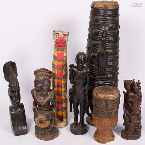 A (7) piece lot comprised of various items, West Africa, 20t...