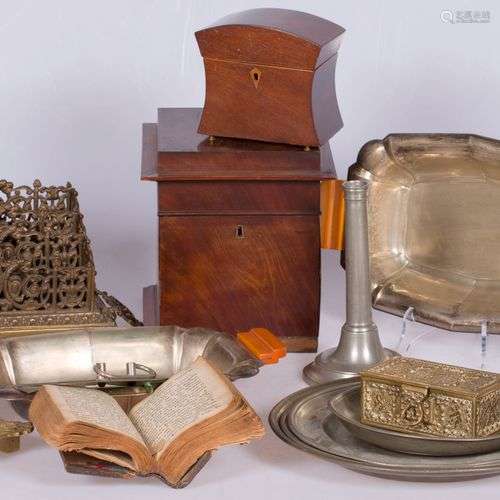 A lot of various items including silver-plated serving dishe...