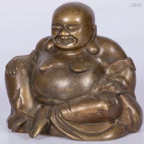 A laughing bronze Buddha, China, 1st half of the 20th centur...