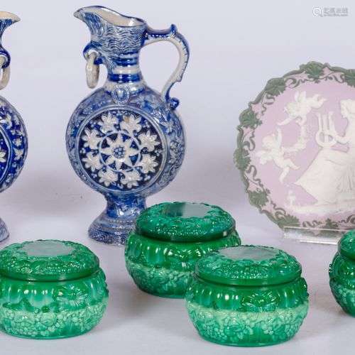 A lot with various ceramics, a.o. (2) Steingut jugs, Germany...