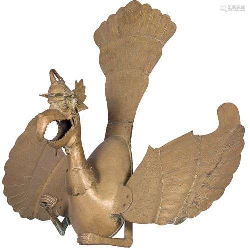 A copper Garuda oillamp holder, Indonesia, 1st half 20th cen...