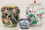 A lot of (3) porcelain storage jars, China & Japan, late 20t...