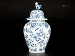 A Delft garniture vase, Dutch, 1st half of the 20th century.