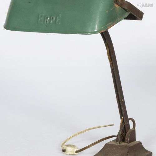 An 'Erpe' desk lamp, with green enamelled shade, 20th centur...