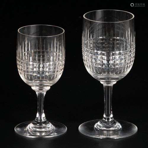 (15) piece set of Baccarat glasses.