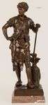 Eutrope Bouret (1833-1906) - Le Travai - Bronze sculpture.