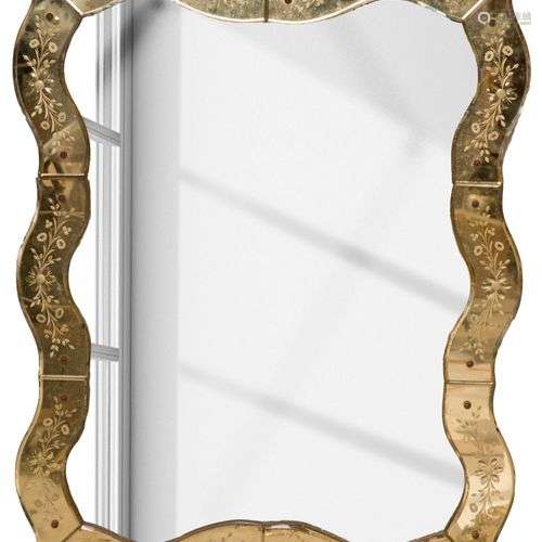 A Venetian style mirror, Italy, mid. 20th century.