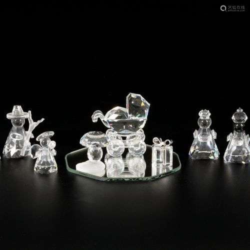 (10) piece lot of Swarovski miniatures.