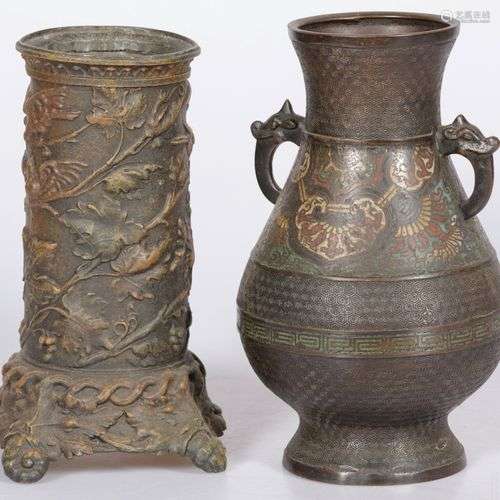 A lot of (2) vases, early 20th century.