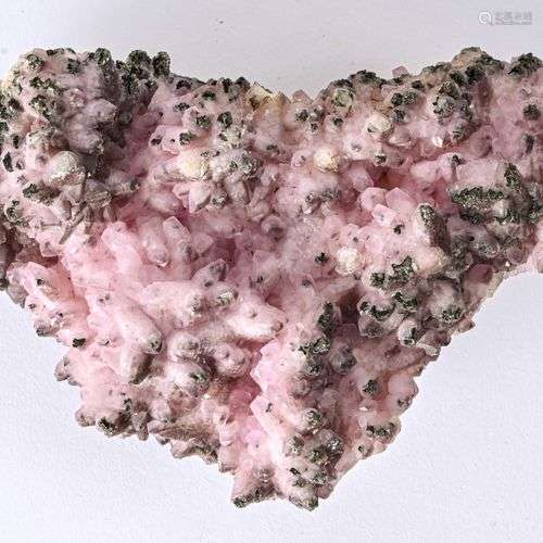 COBALTO CALCITE ET SAFFLORITE KHDER MAROC (21 cm)