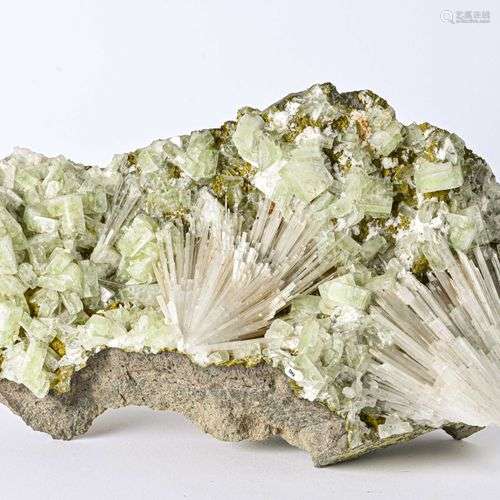 TRES GRANDE SCOLECITE ET APPOPHYLITE INDE (35cm)