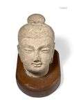 TÊTE DE BOUDDHA EN STUC, Art gréco-bouddhique du Gandhara, I...