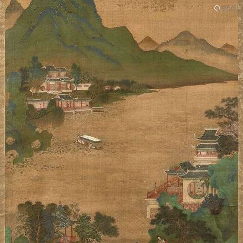 PEINTURE À L'ENCRE ET COULEUR SUR SOIE, Chine, XXe siècle A ...