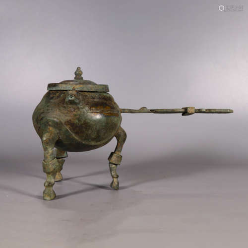 A Bronze Folding Incense Burner