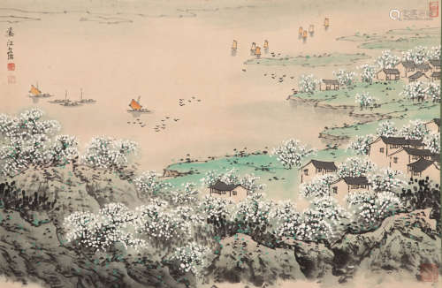A Chinese Landscape Painting Scroll