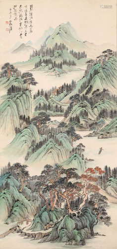 A Chinese Landscape Painting Scroll