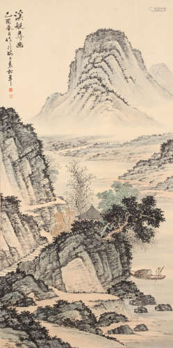 A Chinese Landscape Painting Scroll