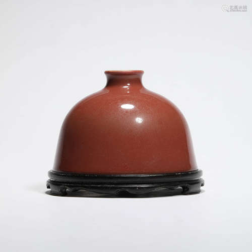 An Altar Red Glaze Water Coupe