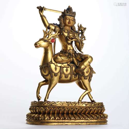 A Gilt Bronze Statue Of White Tara