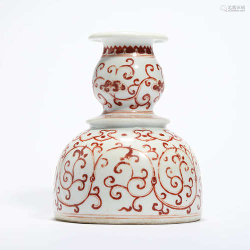 A Copper Red Ruyi Kalasa Vase