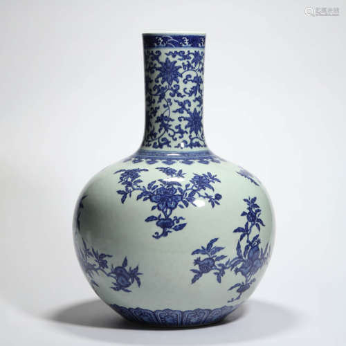 A Blue And White Sanduo Tianqiuping