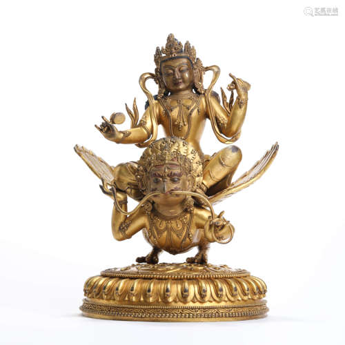 A Gilt Bronze Statue Of Maha-Mayurividya-Rajni