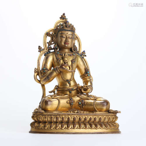 A Gilt Bronze Statue Of Buddha