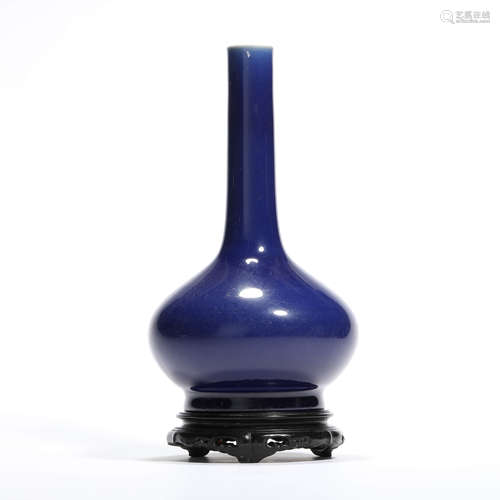 An Altar Blue Glaze Bottle Vase