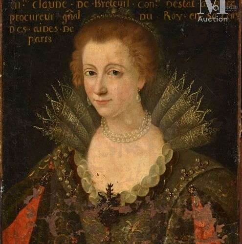 Ecole FRANCAISE du XVIème siècle Portrait de Marie Leseure d...