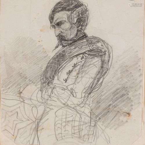 Pierre PUVIS DE CHAVANNES (Paris 1824 - Lyon 1898) Caricatur...