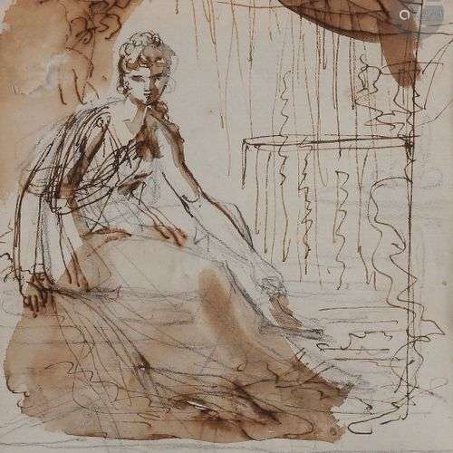 François GÉRARD (Rome 1770 - Paris 1837) Femme assise (recto...